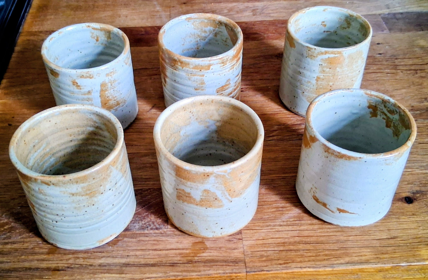 Handmade ceramic candle pots