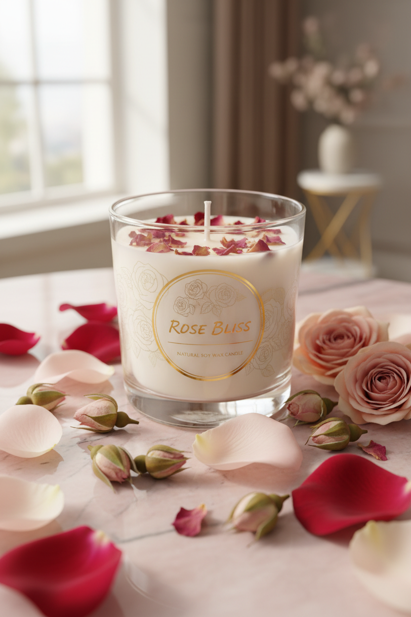 Rose Soy Wax Candle