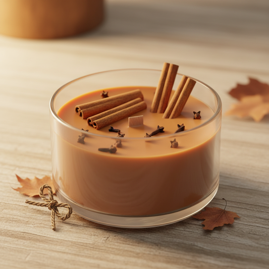 Cinnamon & Clove Clear Glass Candle Jar