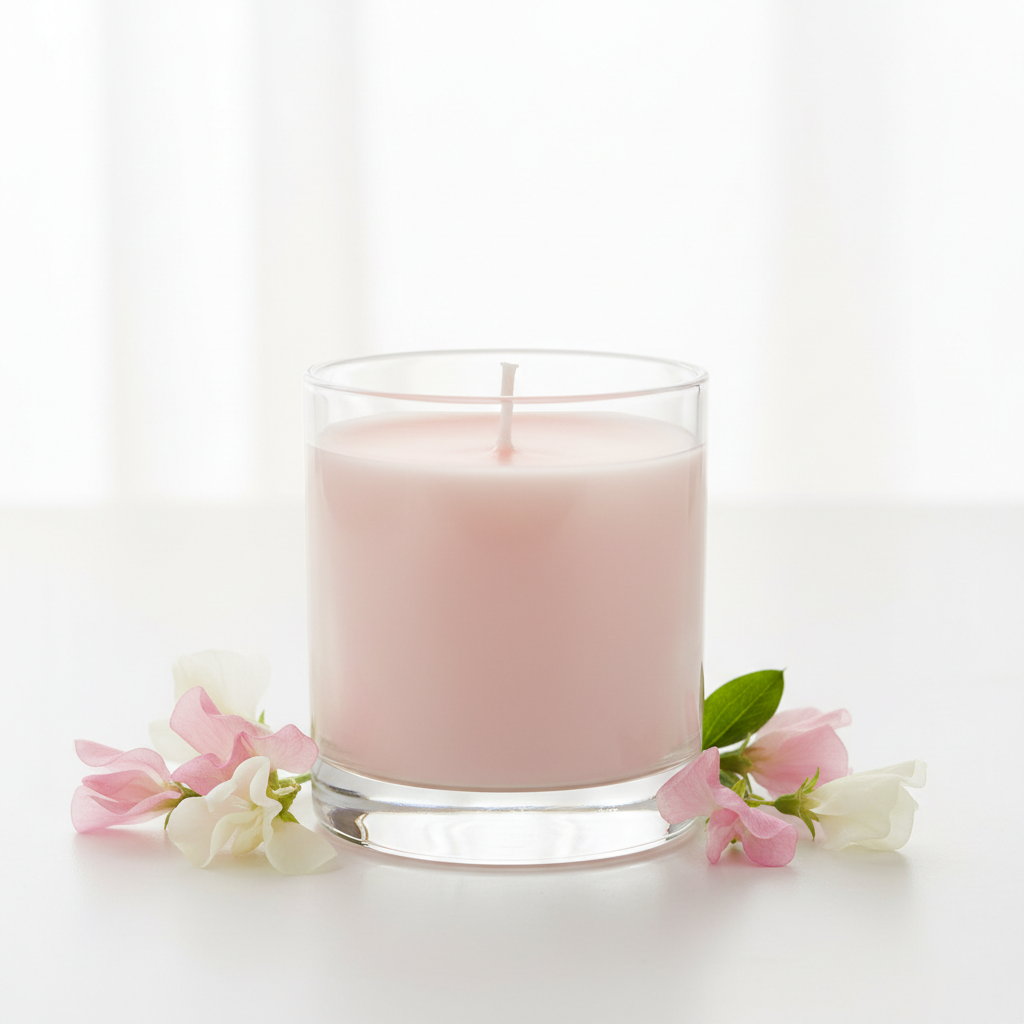 Small Clear Glass Candle Jar – Sweet Pea