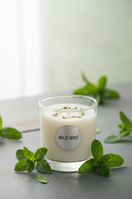 Wild Mint Soy Wax Candle - Smaller