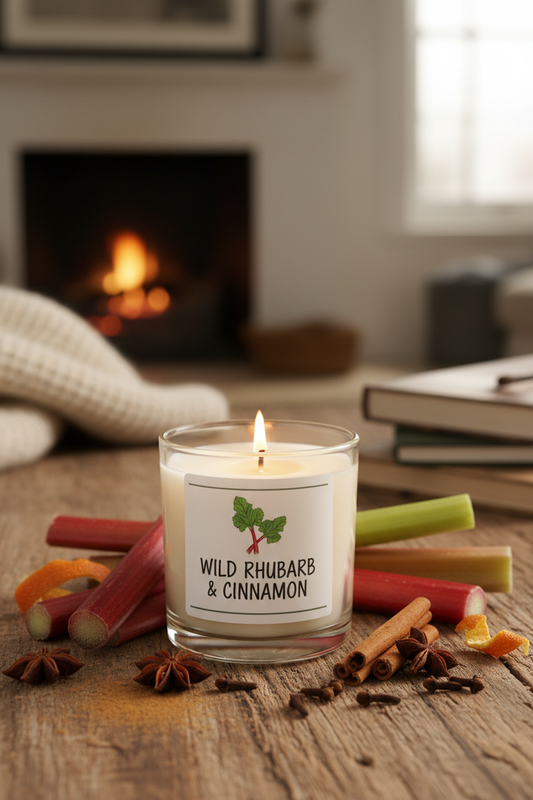 Wild Rhubarb & Cinnamon Soy Wax Candle